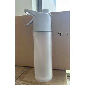 Spray Water Bottle For Girls Outdoor Sport Fitness Water Cup Large Capacity Spray Bottle Drinkware Travel Bottles Kitchen Gadgets (Option: White 3PCS)
